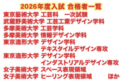 2026年度入試合格一覧（2026/04/05）