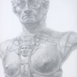 東京藝術大学工芸科 石膏デッサン 石膏像:ガッタメラータ 使用画材:鉛筆 (在校生徒作品)