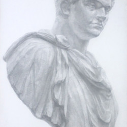 東京藝術大学工芸科 石膏デッサン 石膏像:ゲタ 使用画材:鉛筆 (在校生徒作品)